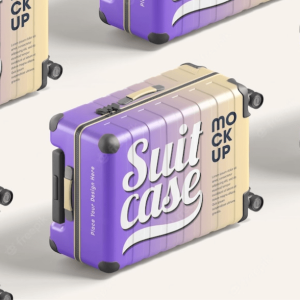 موکاپ چندین چمدان فرمت لایه باز فتوشاپ