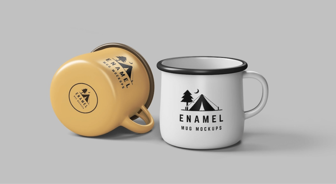 موکاپ لوگو ماگ سفید فرمت لایه باز فتوشاپ